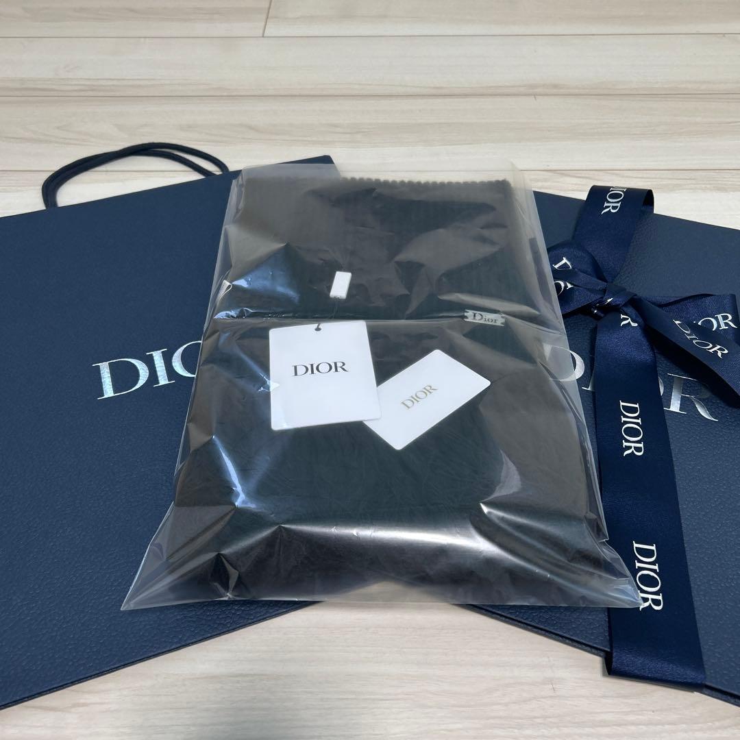DIOR ディオール カシミヤ 100% マフラー フード 黒