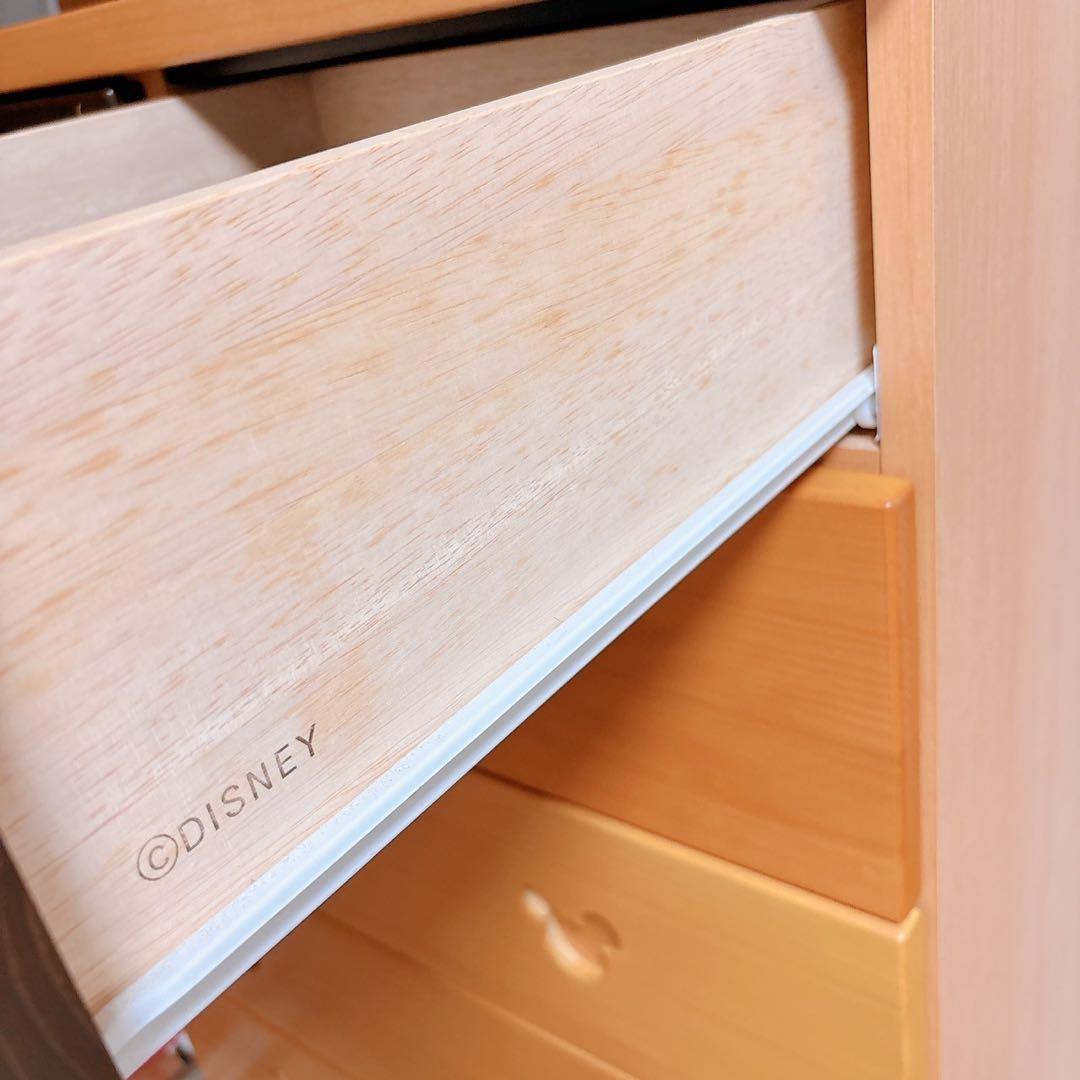 ディズニー　ミッキー　タンス　モダンミッキー　チェスト　木目