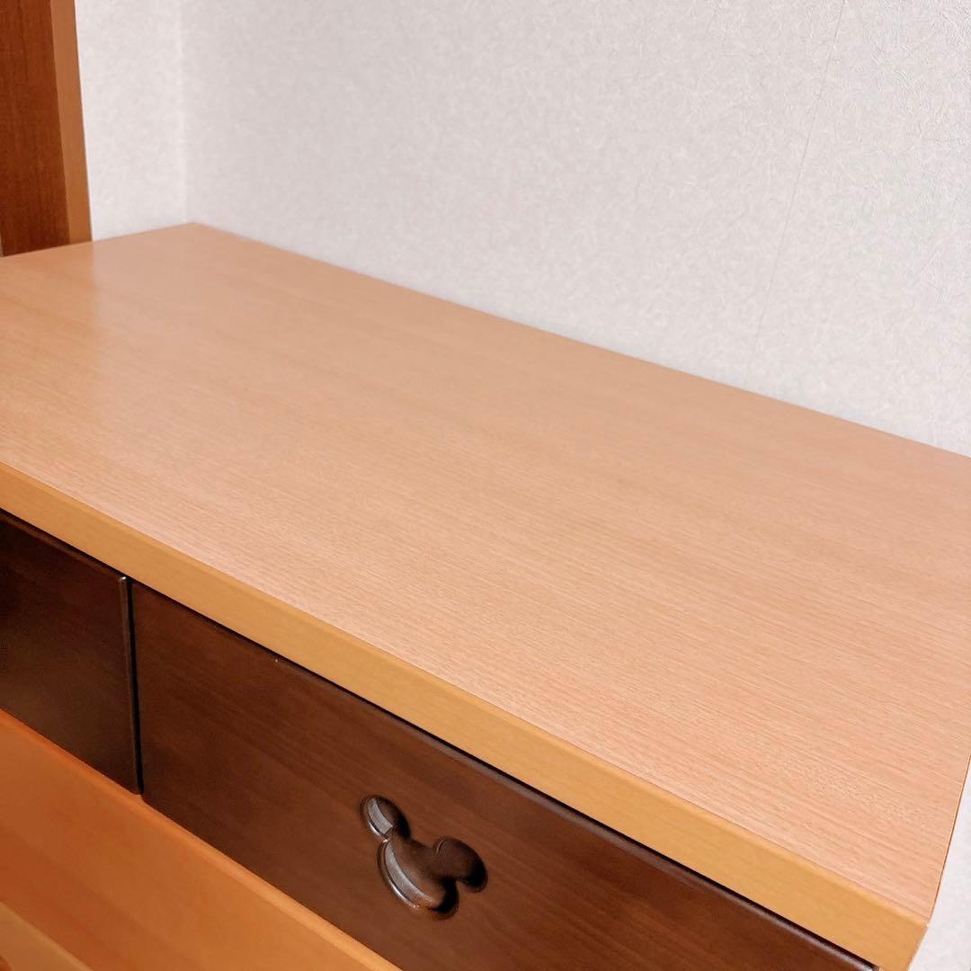 ディズニー　ミッキー　タンス　モダンミッキー　チェスト　木目