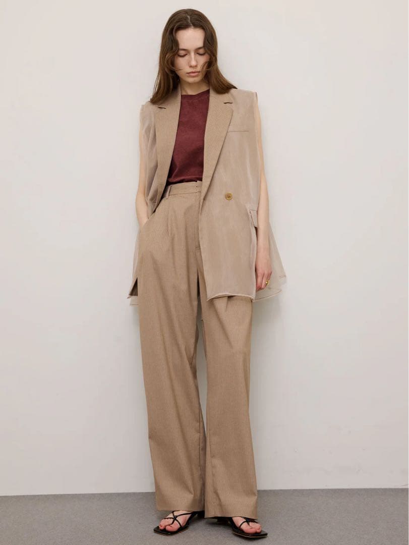 トップス MEDI SHEER DOCKING LADY LIKE VEST