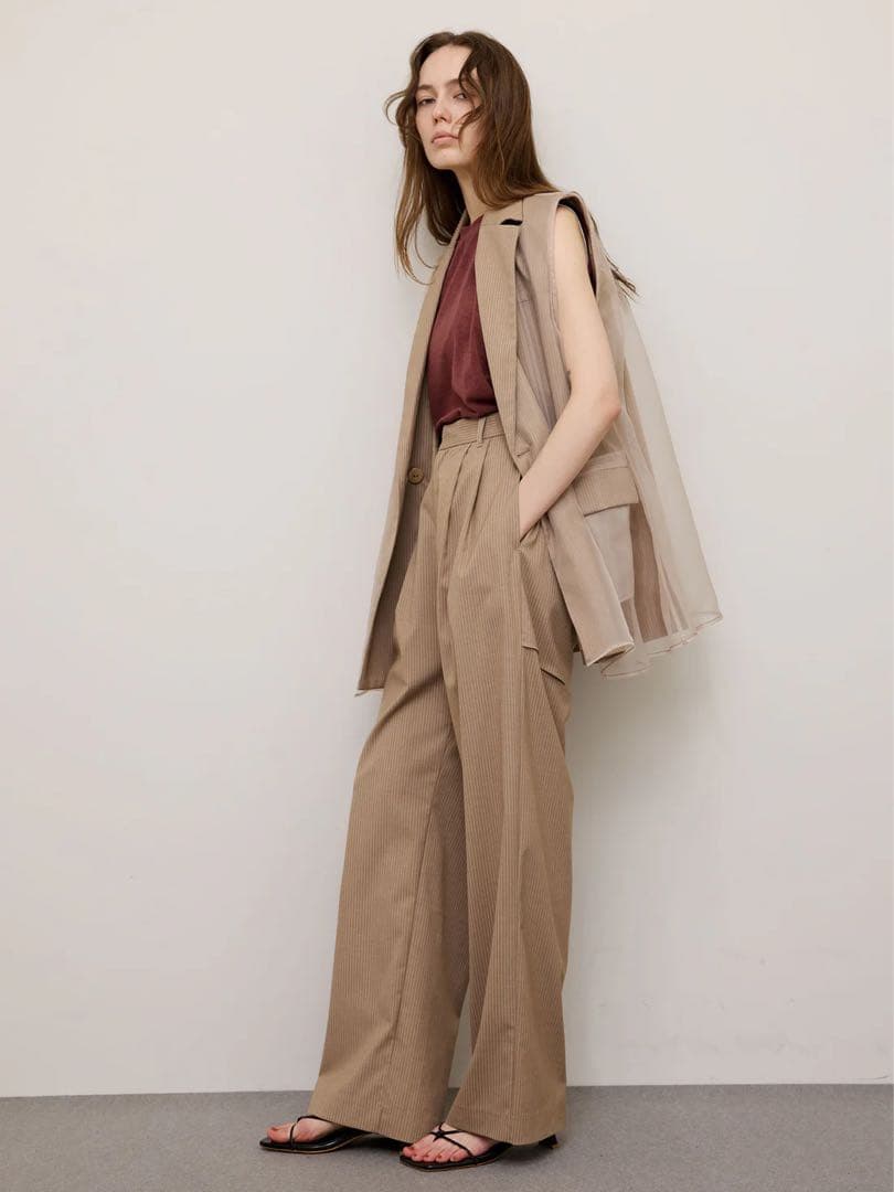 トップス MEDI SHEER DOCKING LADY LIKE VEST