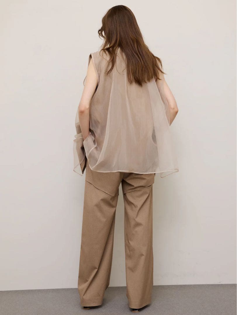 トップス MEDI SHEER DOCKING LADY LIKE VEST
