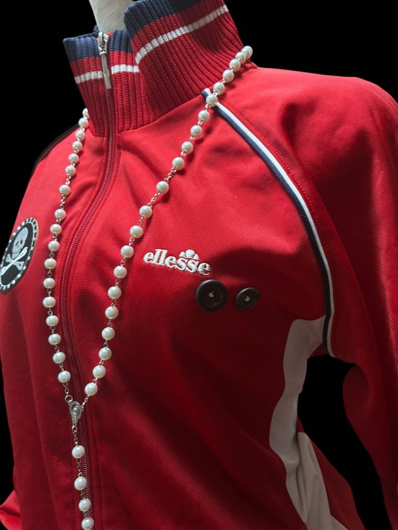 00s archive 髑髏スカル刺繍トラックジャケット　y2kグランジロック