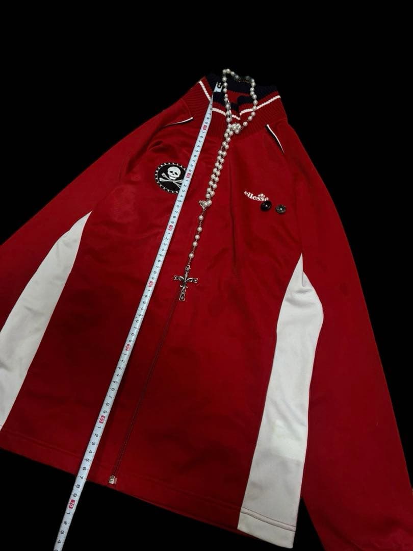 00s archive 髑髏スカル刺繍トラックジャケット　y2kグランジロック