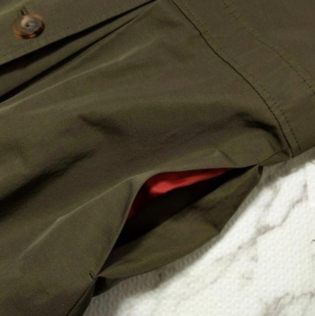 美品★ランバンコレクション★トレンチコート ライナー カーキ 40 L