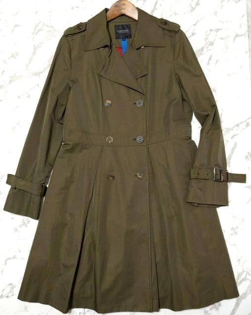 美品★ランバンコレクション★トレンチコート ライナー カーキ 40 L
