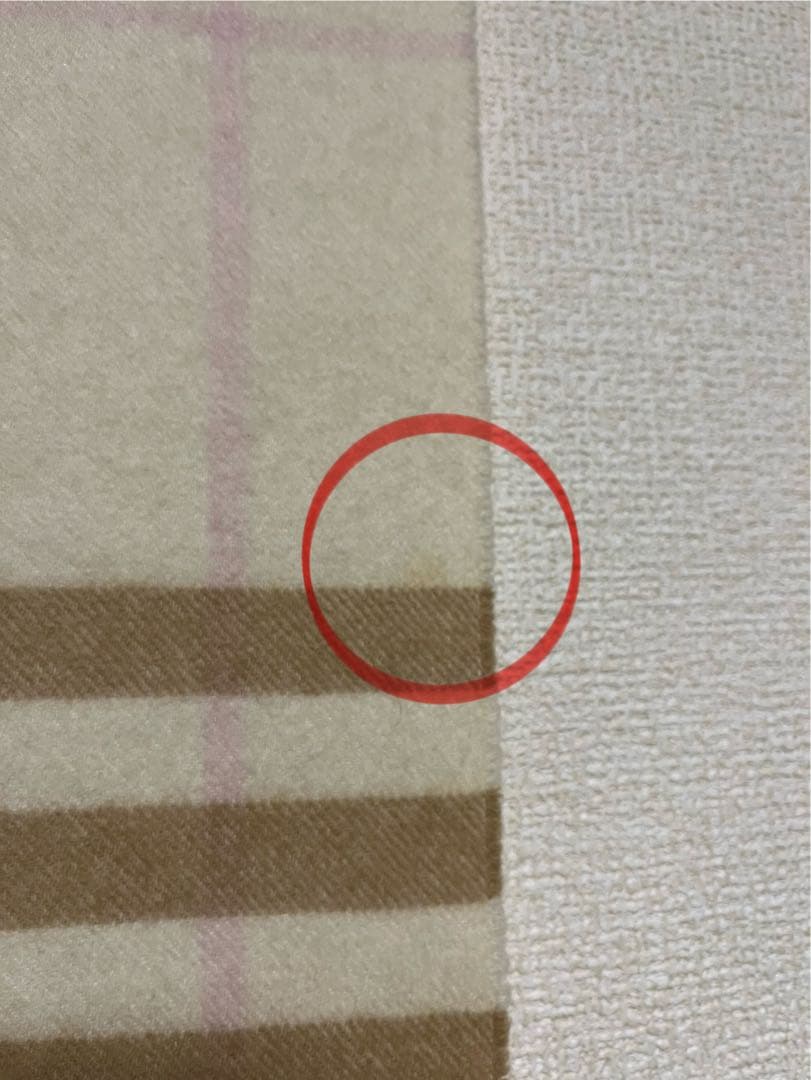 BURBERRY　バーバリー　マフラー　カシミア100％　美品　ホワイト系