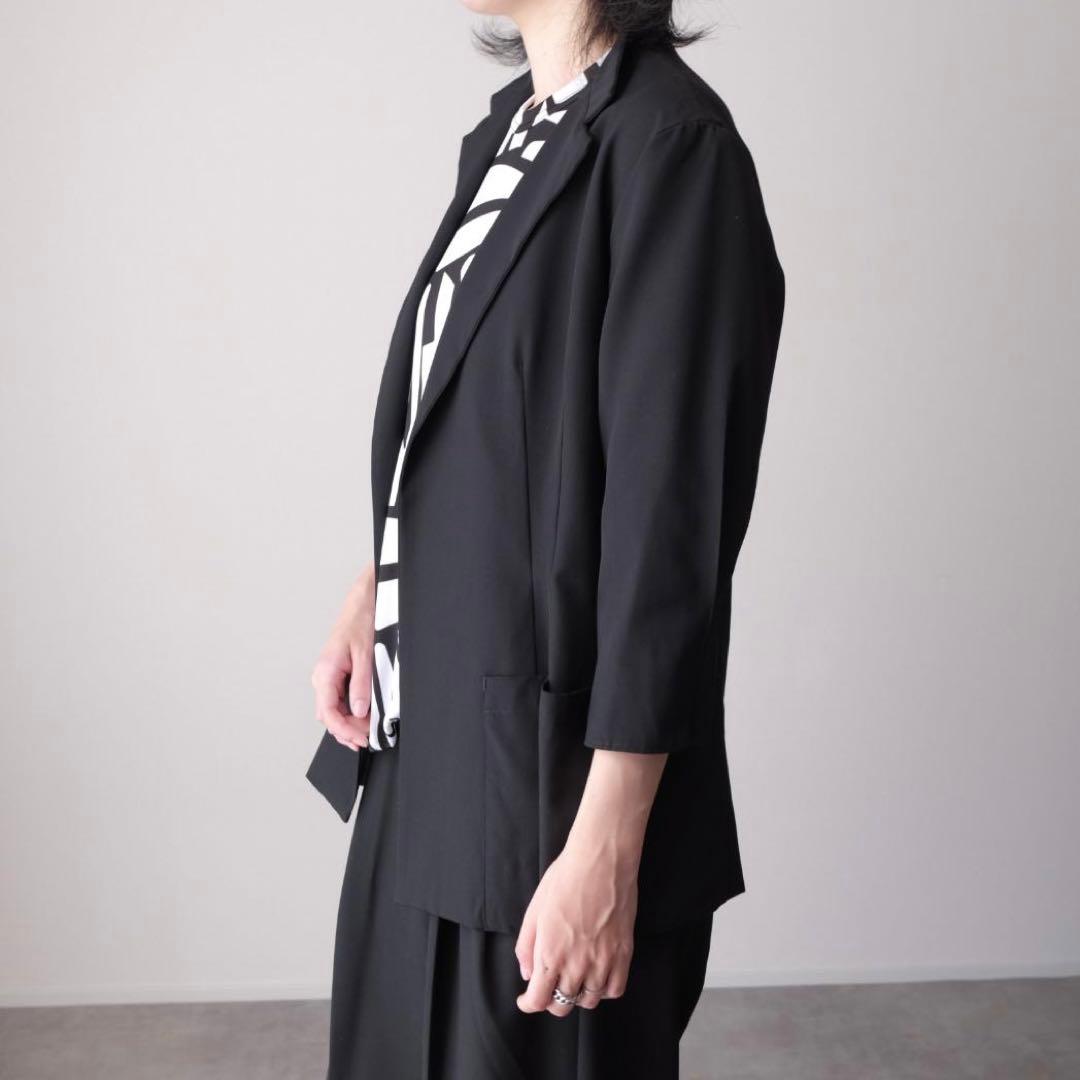 Y's ワイズ ヨウジヤマモト ジャケット 薄手 七分袖 襟変形 羽織り