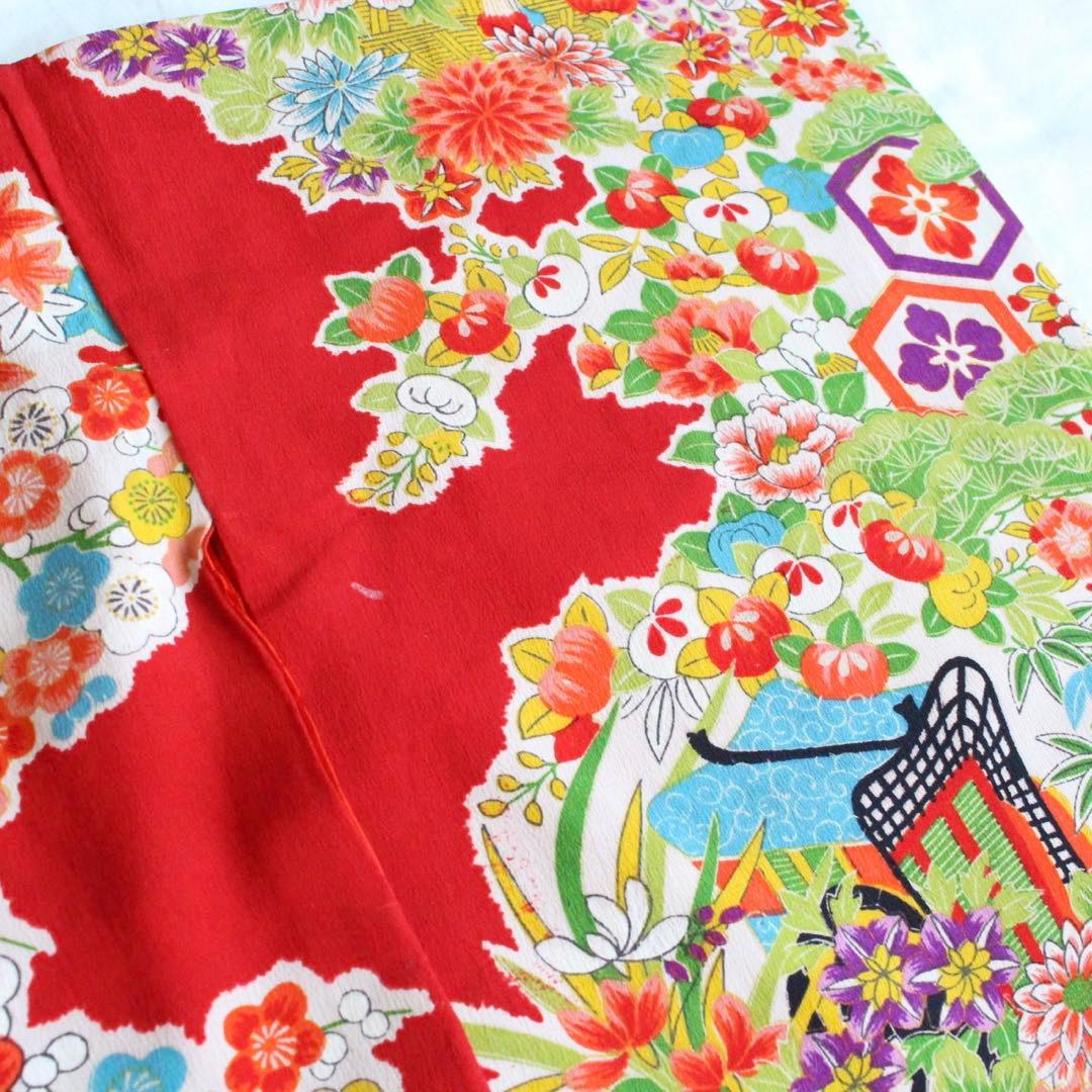 七五三 3歳 女の子 子供 アンティーク 着物 被布 セット