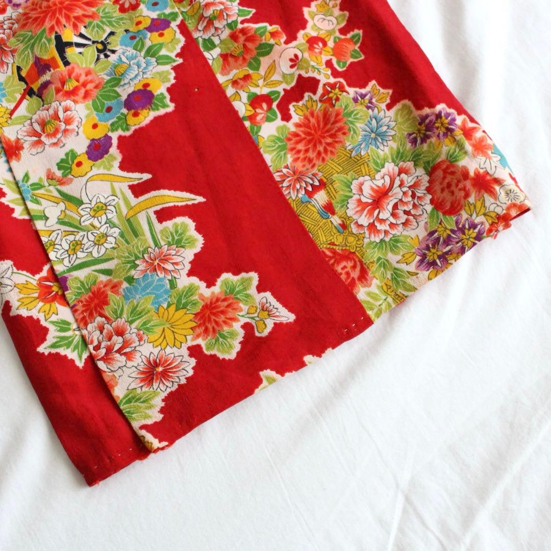 七五三 3歳 女の子 子供 アンティーク 着物 被布 セット