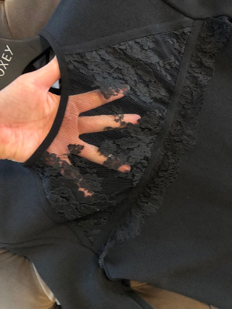 ERDEM アーデム レースニット素材ワンピース　タイトライン