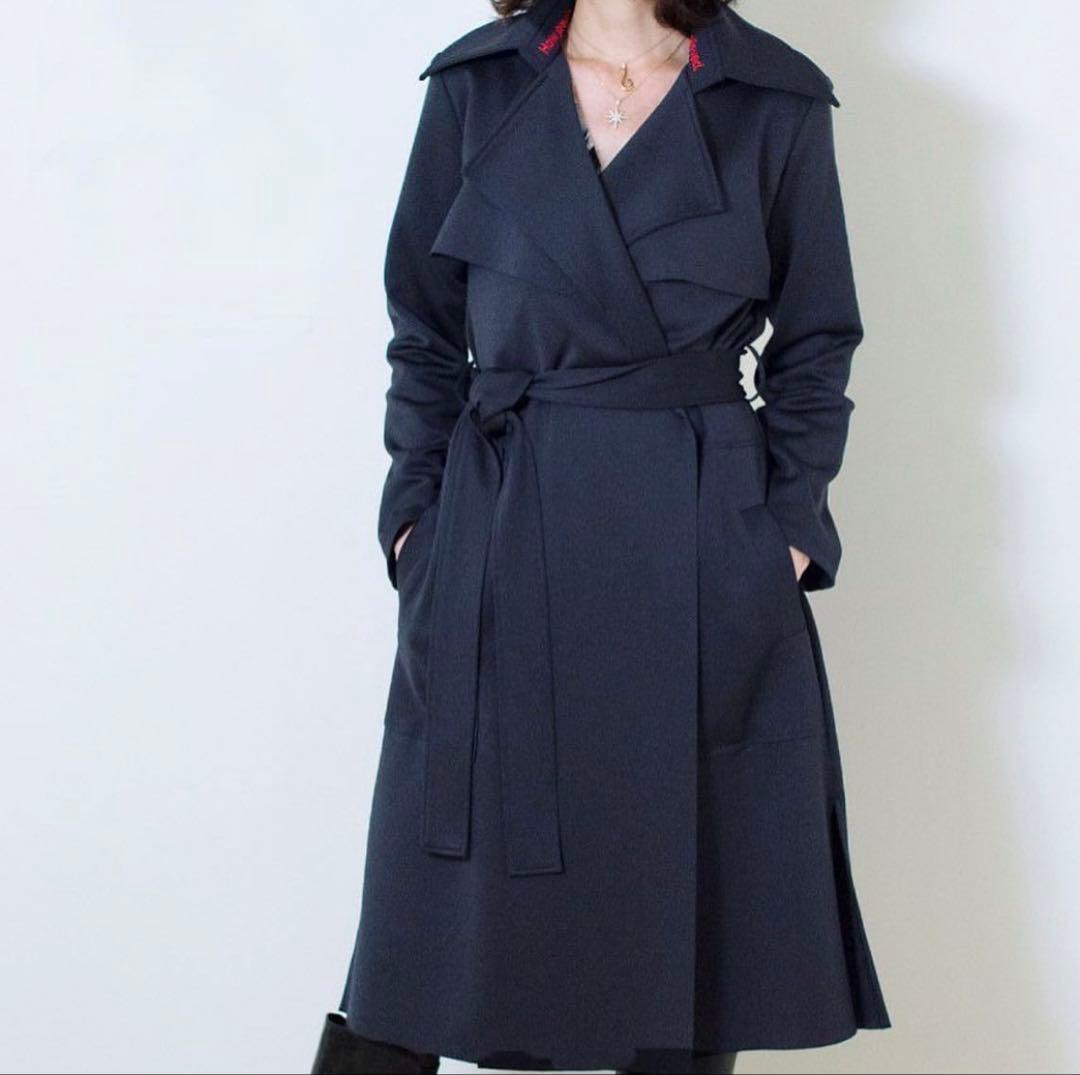 極美品 レジィーナロマンティコ ブラック トレンチコート サイズ38