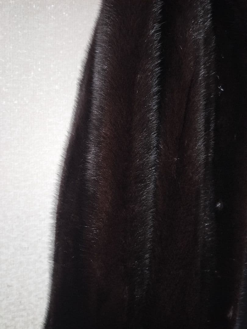 ロングコート　ミンク　毛皮　リアルファー　逆毛　Ｓ