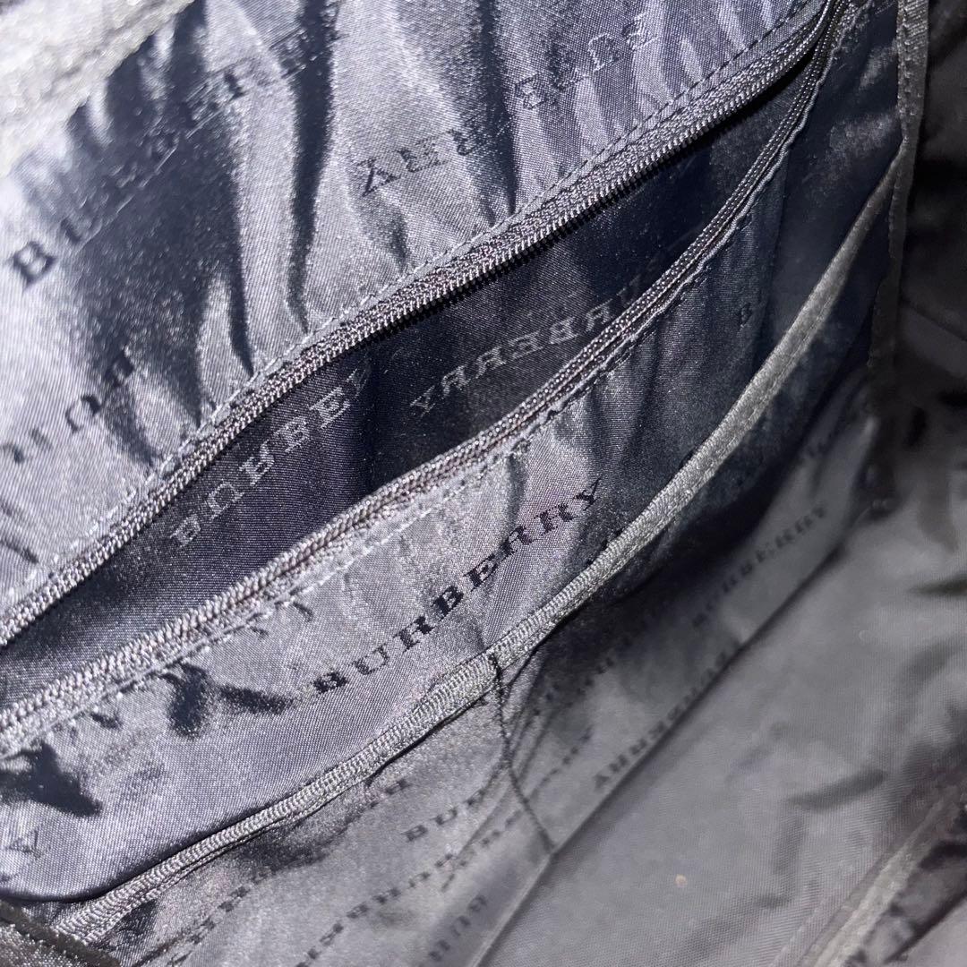 【美品・廃盤】バーバリー 2way ボストンバッグ ノバチェック ロゴプレート