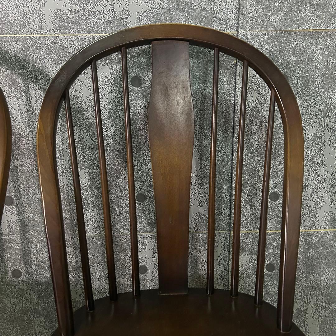 あき꧁飛騨産業 HIDA꧂キツツキマーク ボウバックチェア2脚 ウィンザー