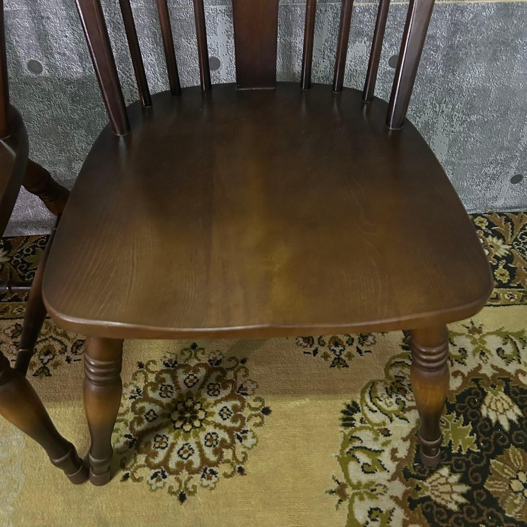 あき꧁飛騨産業 HIDA꧂キツツキマーク ボウバックチェア2脚 ウィンザー