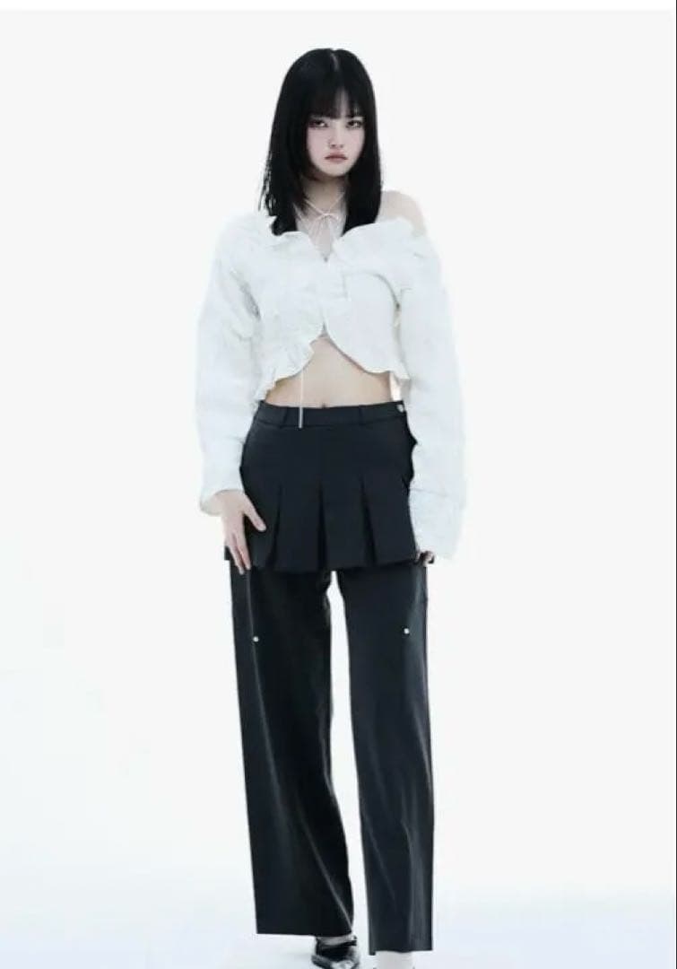 S classic skirt pants nomal グレー M