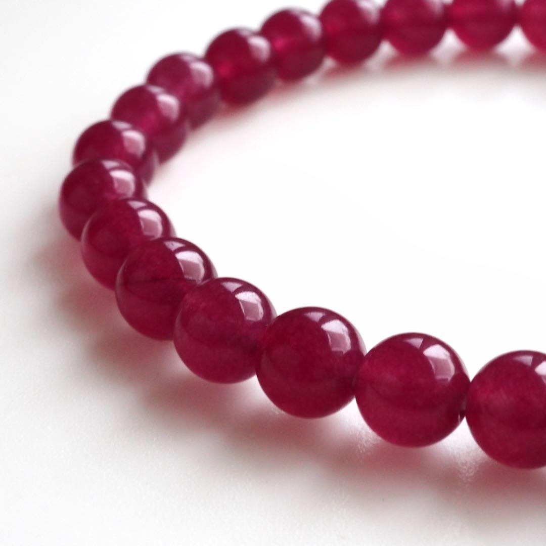 【❣️蘭❣️】ルビー翡翠のゴムブレスレット
