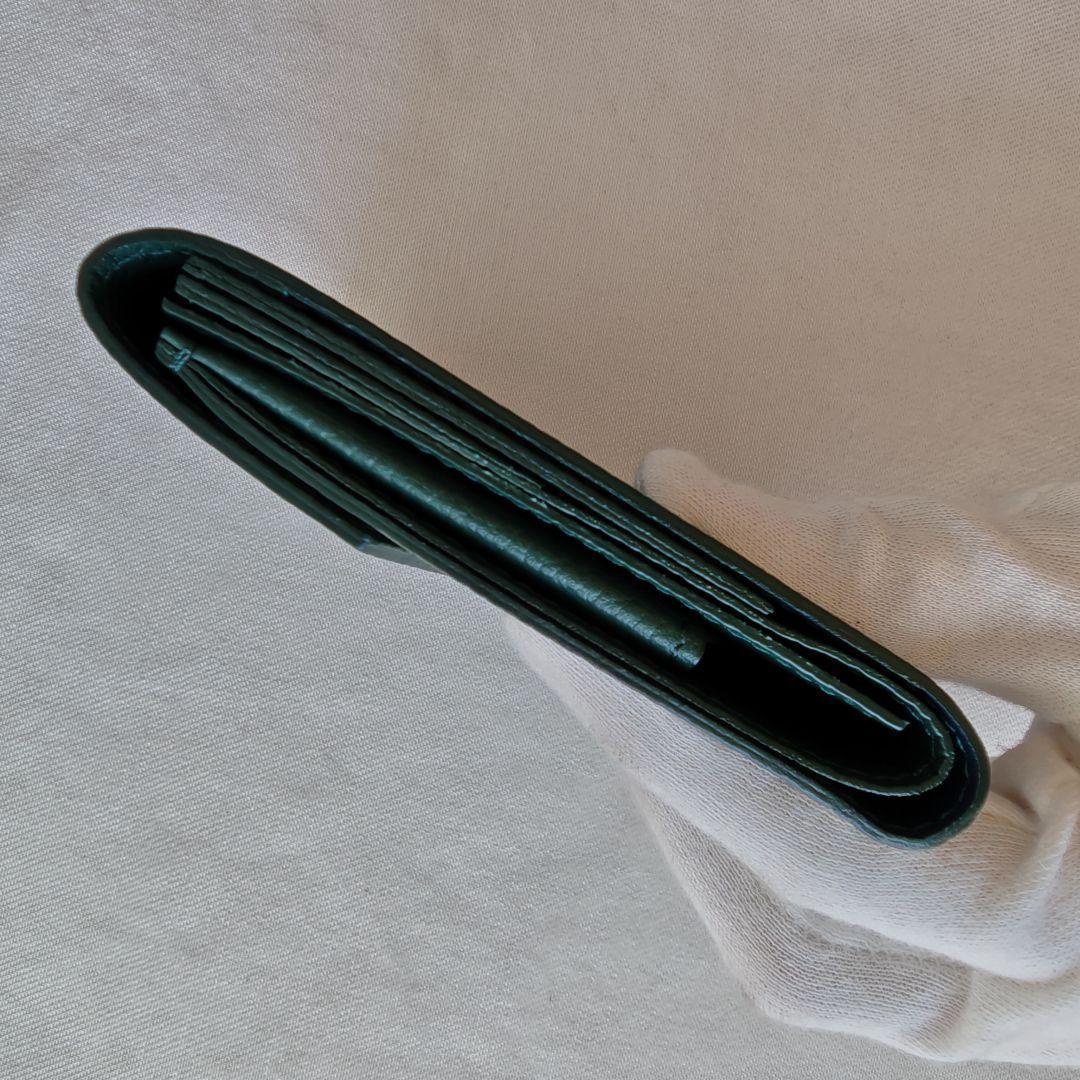 未使用　アブラサス abrasus ツインズミニ財布 グリーン 二つ折り財布