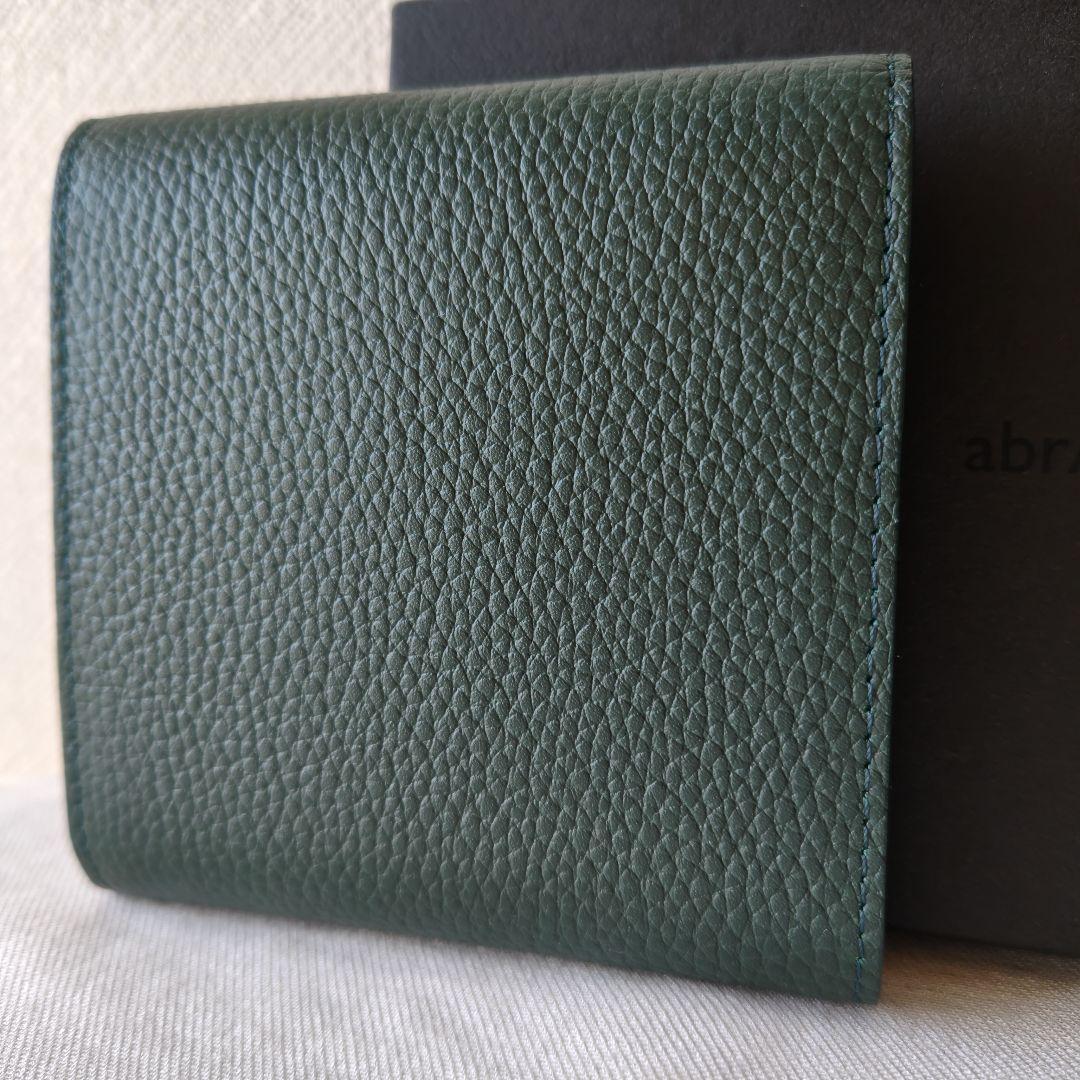 未使用　アブラサス abrasus ツインズミニ財布 グリーン 二つ折り財布
