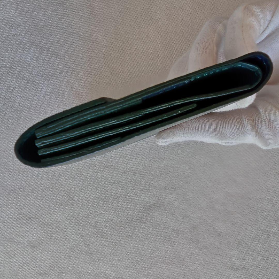 未使用　アブラサス abrasus ツインズミニ財布 グリーン 二つ折り財布