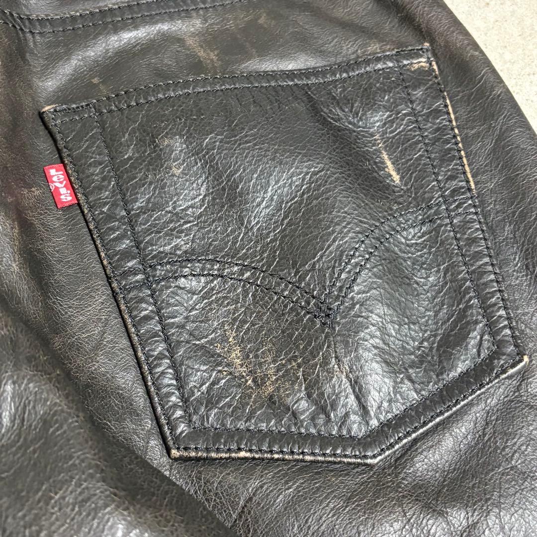 Levi's リーバイス　レザーパンツ　505-48 茶芯　牛革