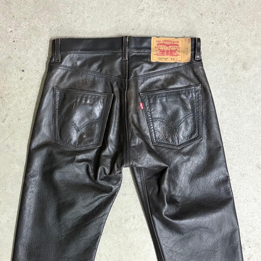 Levi's リーバイス　レザーパンツ　505-48 茶芯　牛革