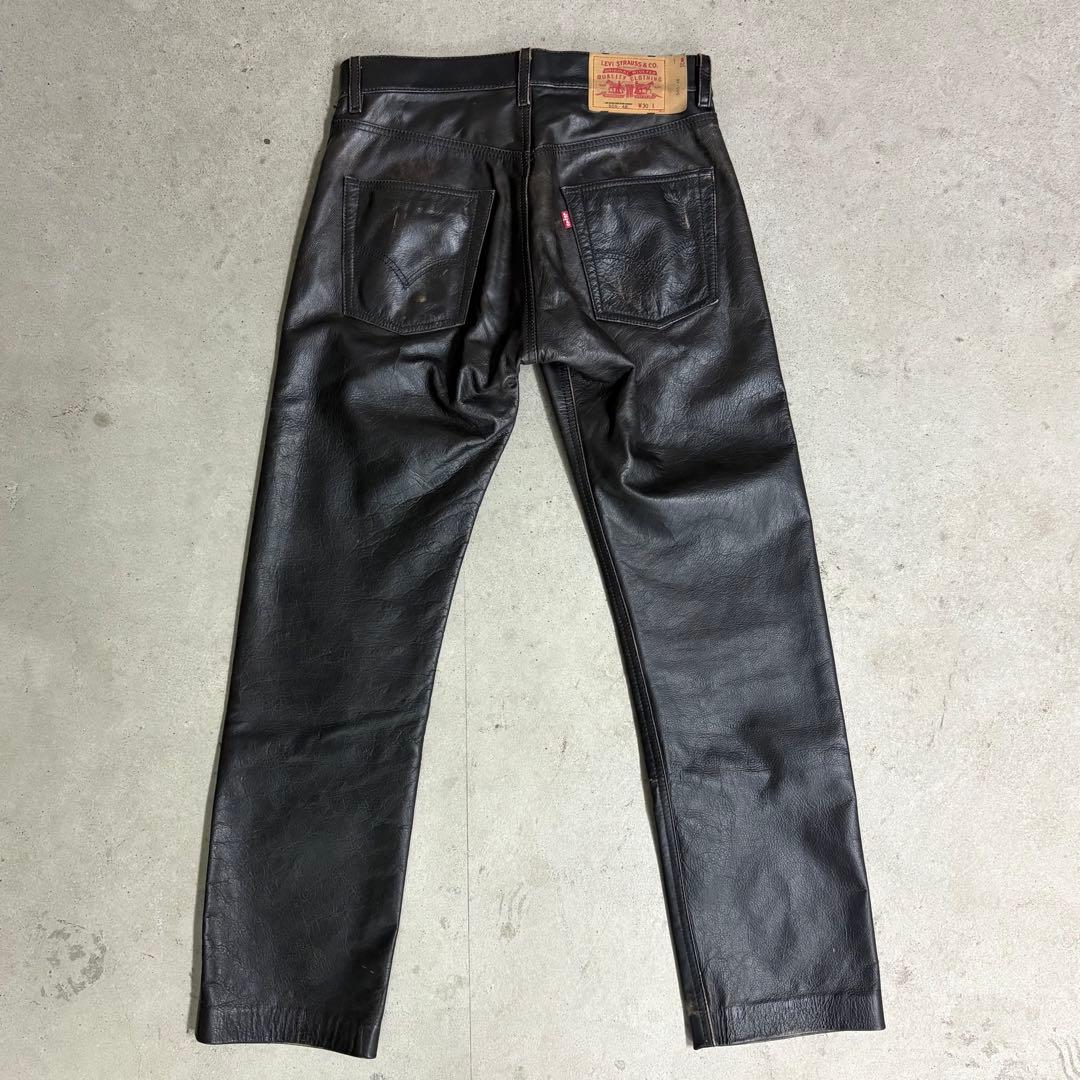 Levi's リーバイス　レザーパンツ　505-48 茶芯　牛革