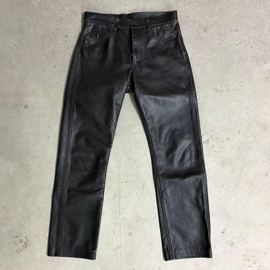 Levi's リーバイス　レザーパンツ　505-48 茶芯　牛革