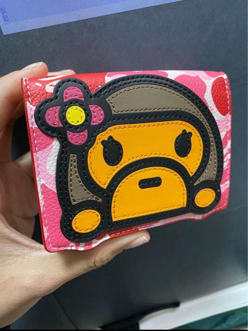 小物 BAPE ABC CAMO BABY LISA LEATHER WALLET