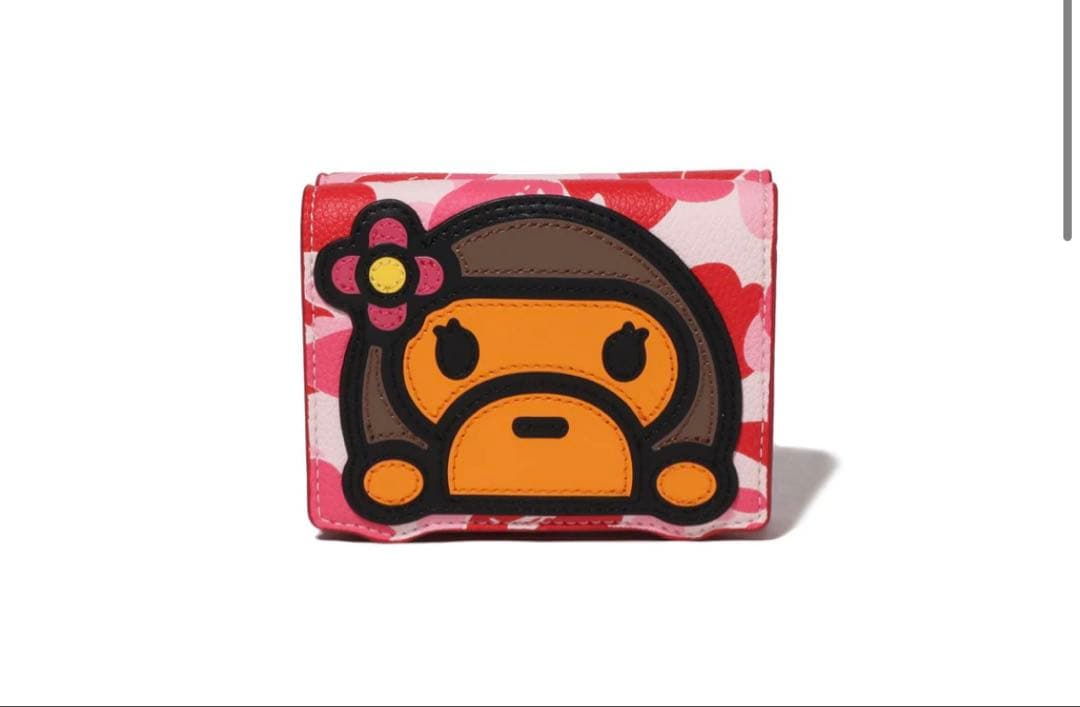 小物 BAPE ABC CAMO BABY LISA LEATHER WALLET