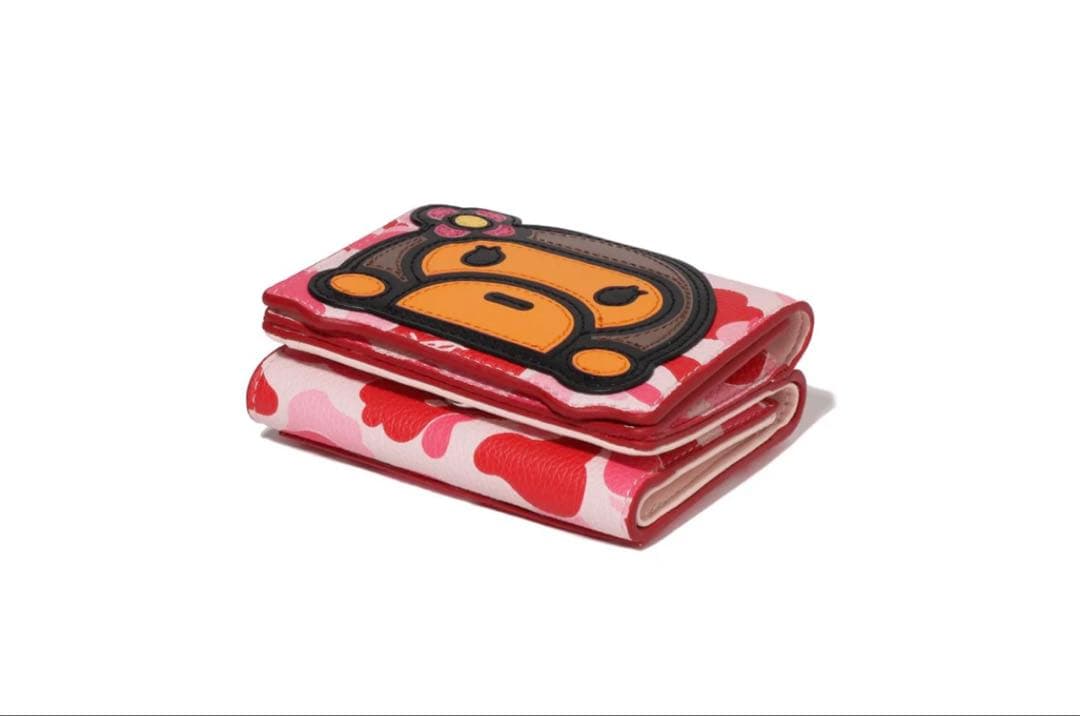 小物 BAPE ABC CAMO BABY LISA LEATHER WALLET