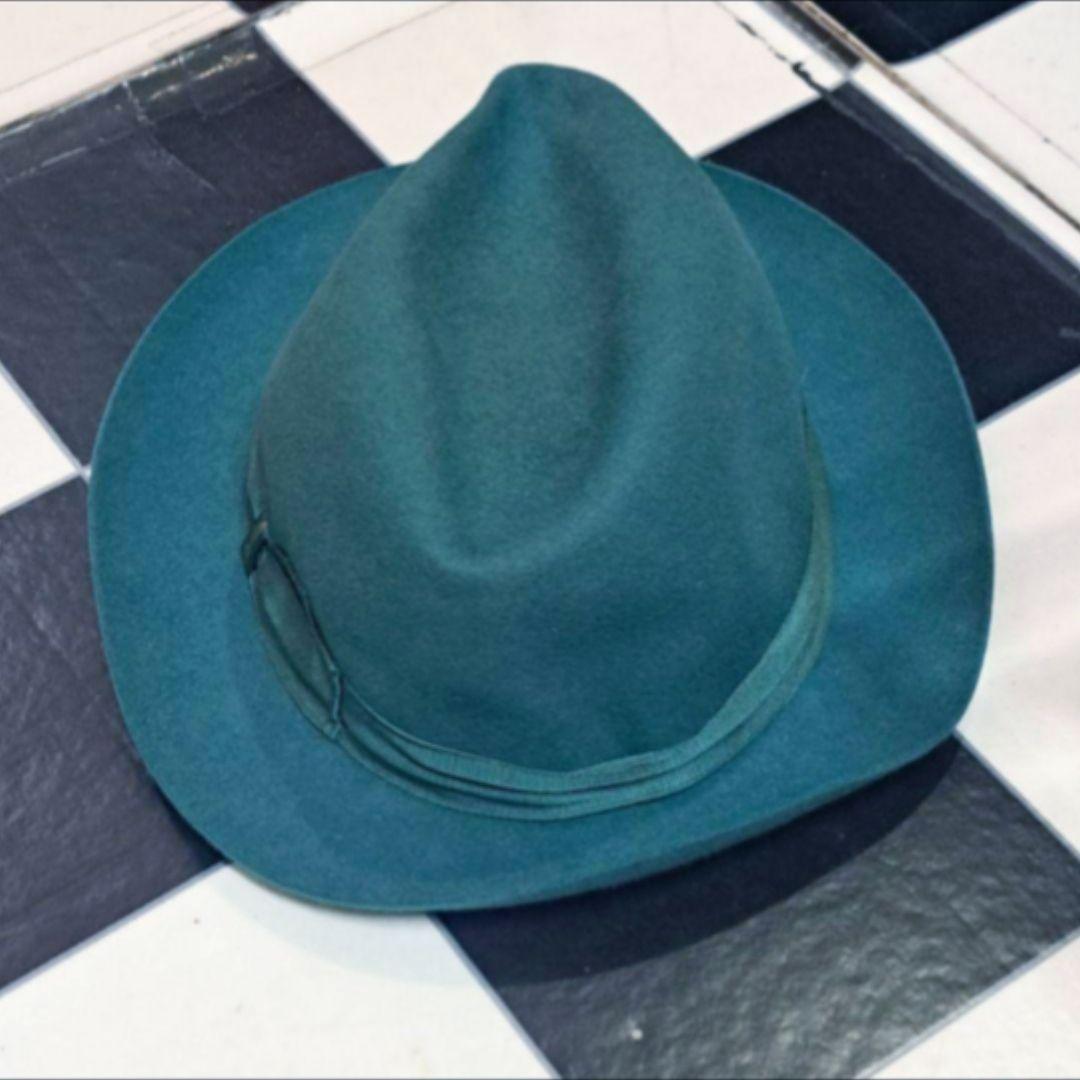 Borsalino ラビットファー　中折れフェルトハット　ボーラーハット　58