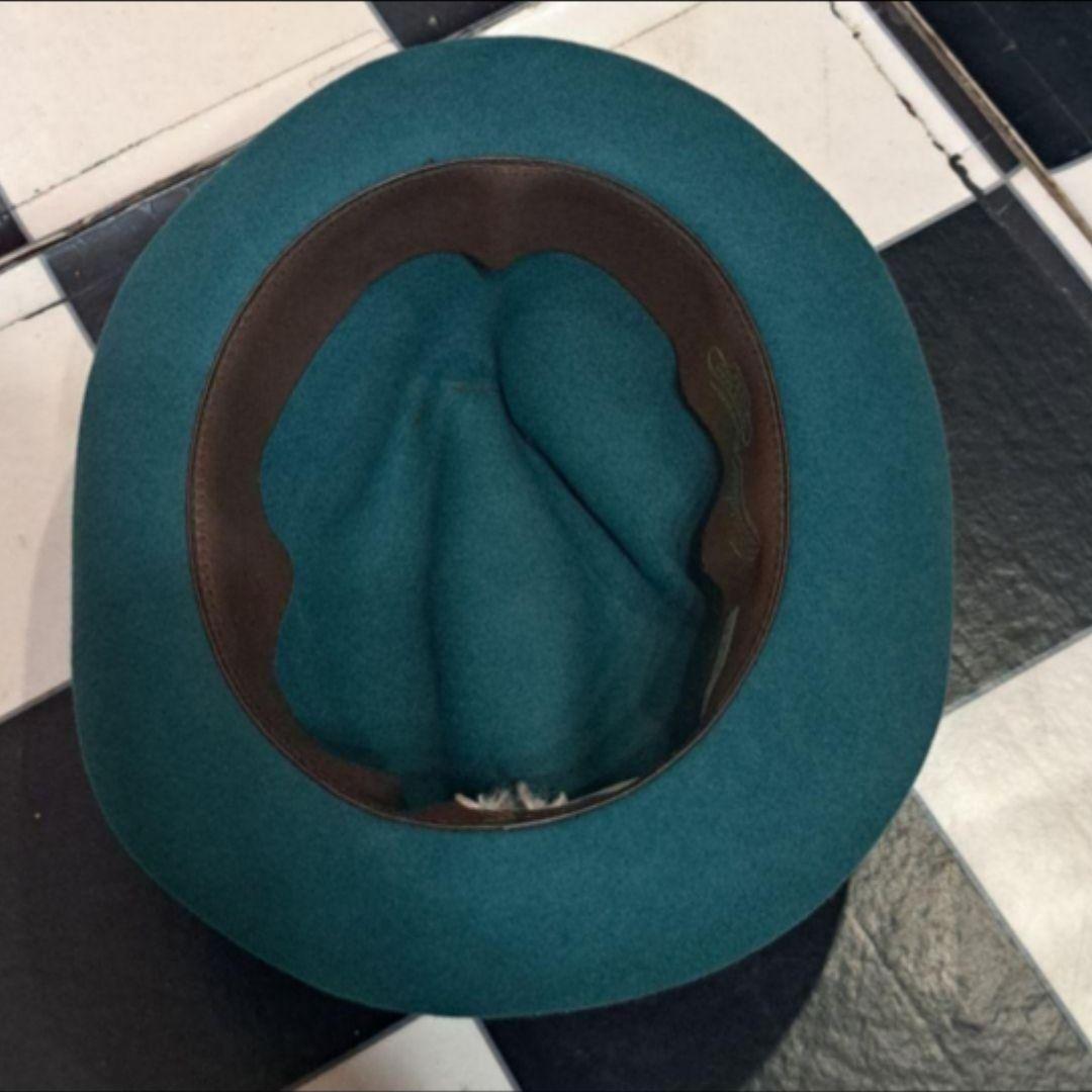 Borsalino ラビットファー　中折れフェルトハット　ボーラーハット　58