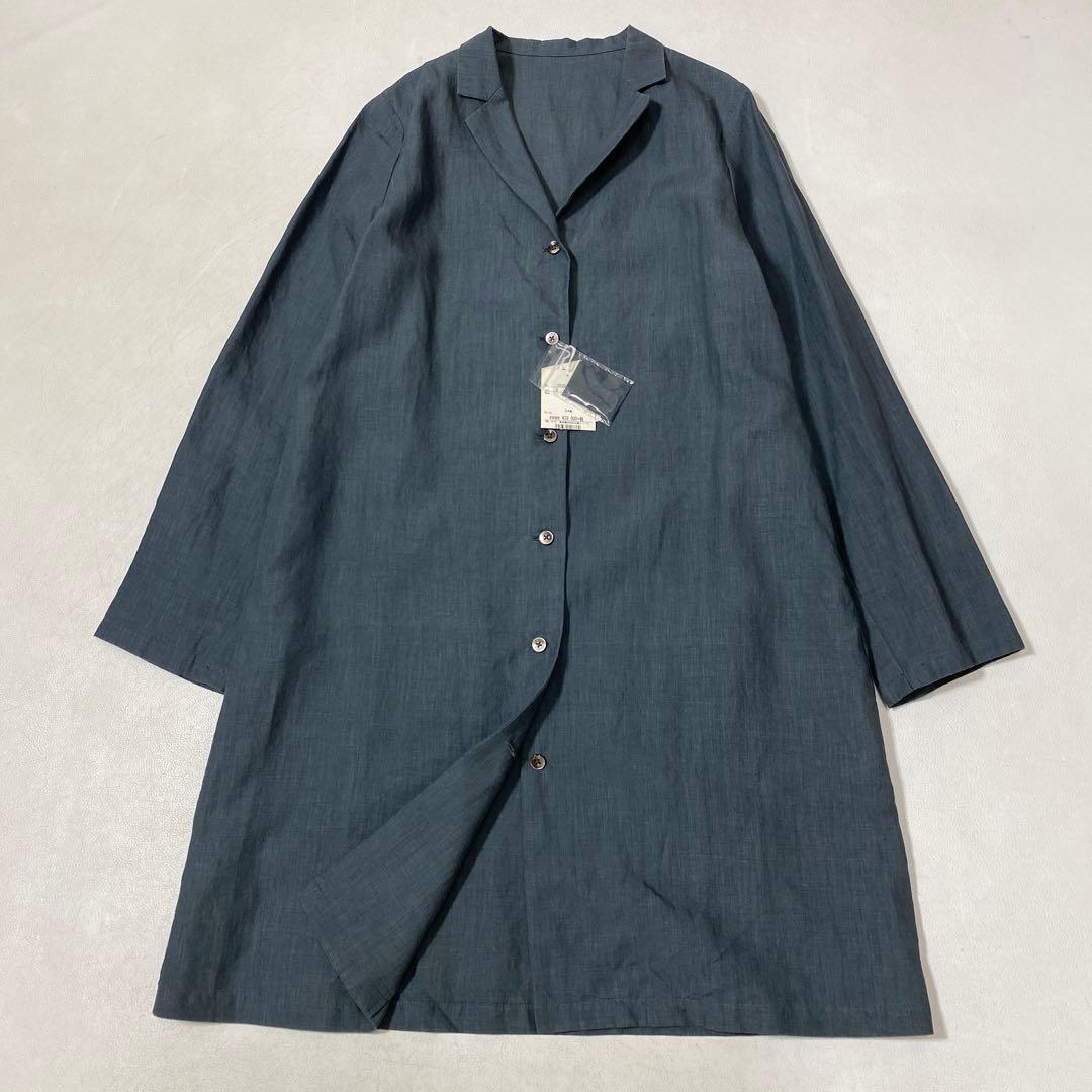 未使用 PAPAS NON NO リネン ロングコート 羽織り 麻