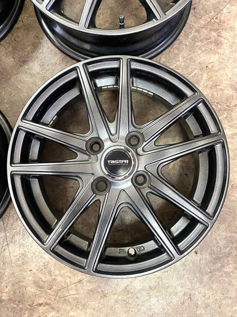 美品アルミホイール TRISTAR 14インチ 4.5J 4H オフセット45