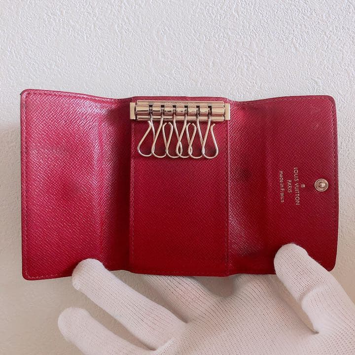 【良品】ルイヴィトン ミュルティクレ6 ホットピンク キーケース　ピンク