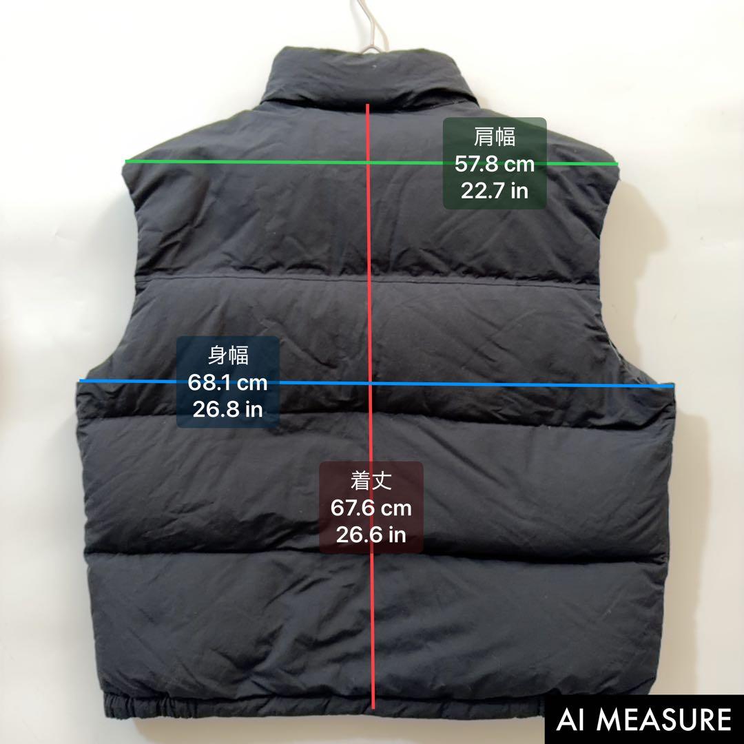 90s✨️XL Y2K ノースフェイス ダウンベスト オールブラック ロゴ刺繍