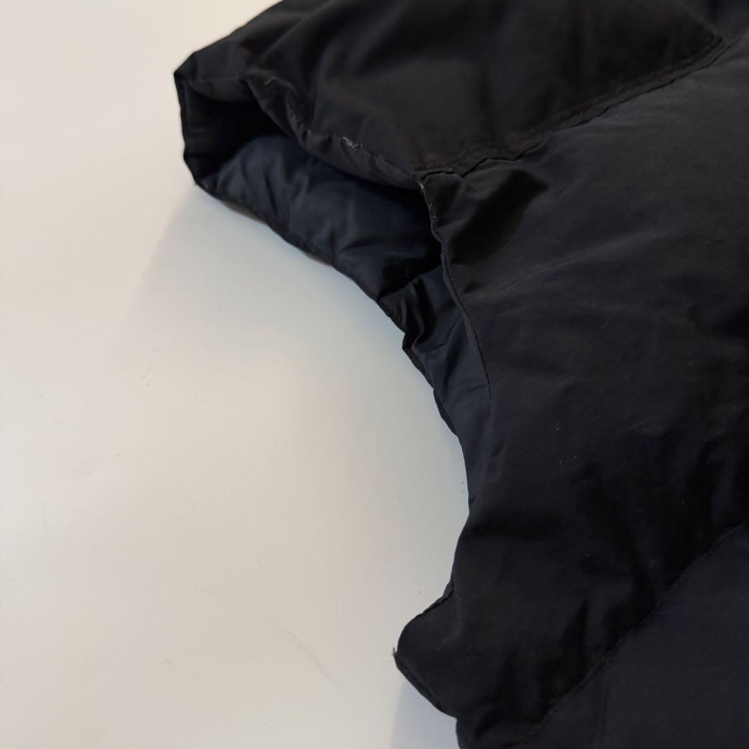 90s✨️XL Y2K ノースフェイス ダウンベスト オールブラック ロゴ刺繍