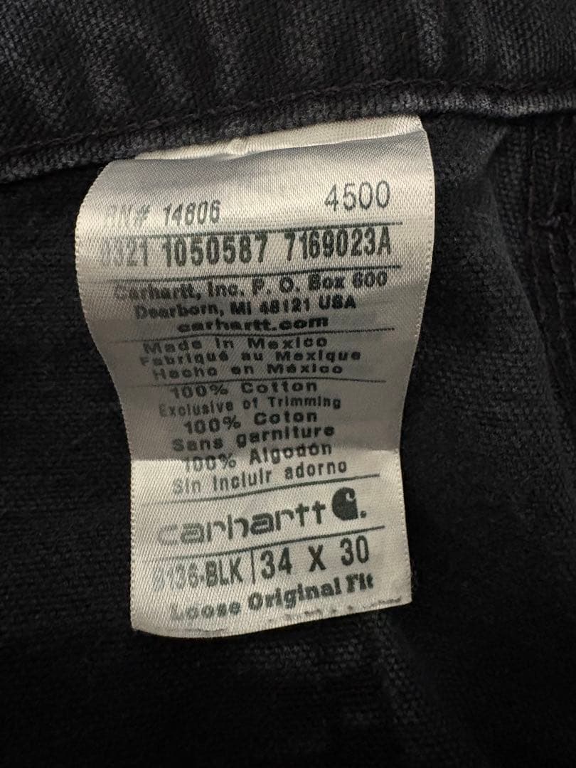 Carhartt カーハート ダブルニー　ペインターパンツ ブラック 黒 古着