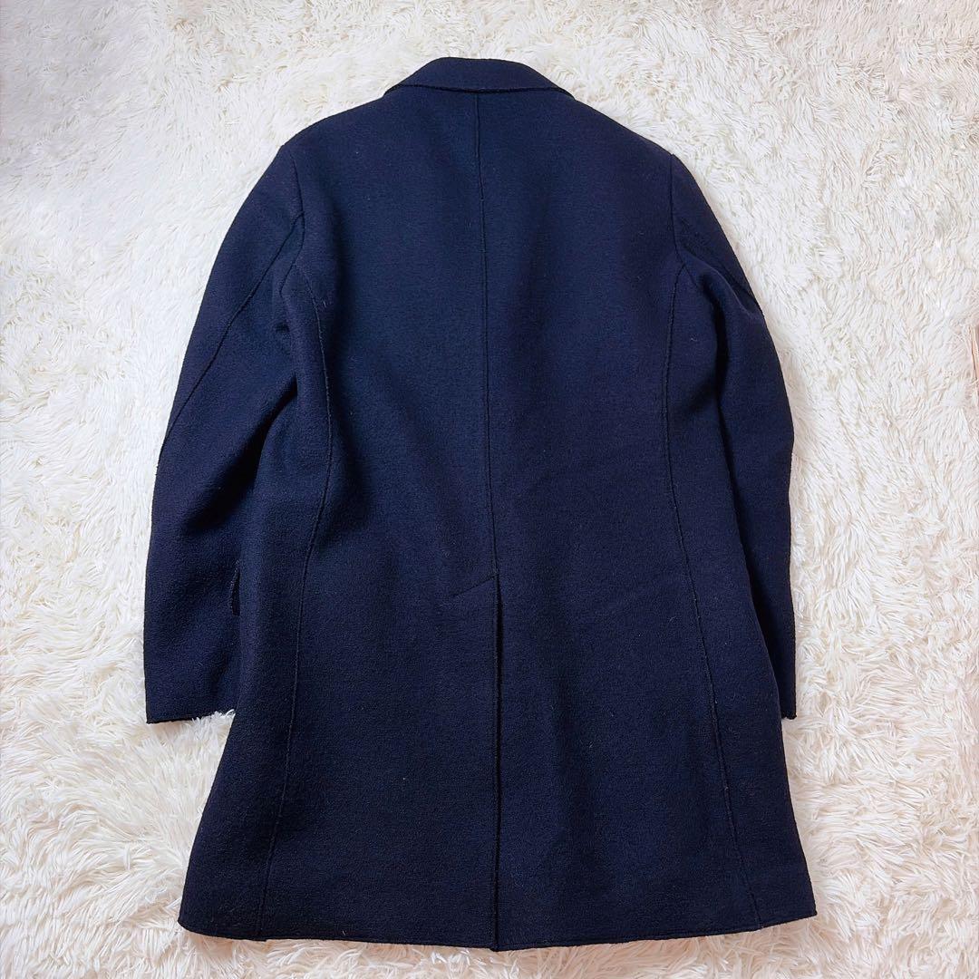 【良品】トゥモローランド　圧縮ウール　チェスターコート S ネイビー