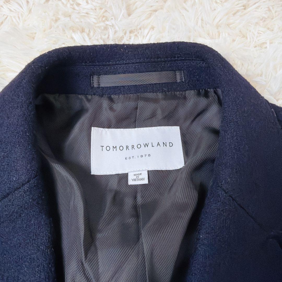 【良品】トゥモローランド　圧縮ウール　チェスターコート S ネイビー