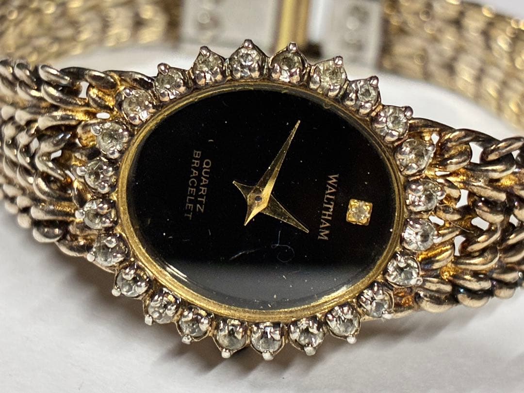 Waltham ウォルサム　クォーツ腕時計　GP on silver