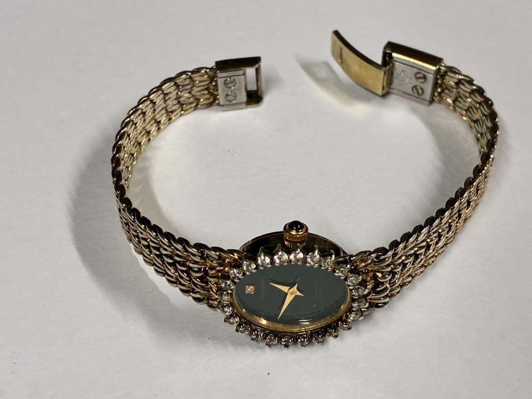 Waltham ウォルサム　クォーツ腕時計　GP on silver