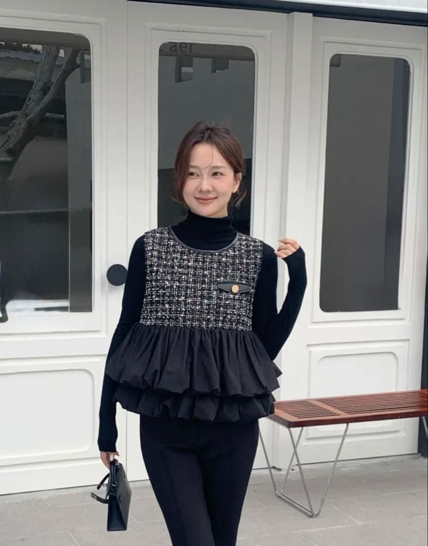 BIRTHDAY BASH ツイードドッキングトップス