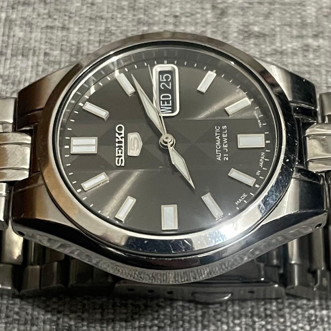 カ*ン様 SEIKO 自動巻き腕時計 セイコー5 裏スケルトン 7S26-03E