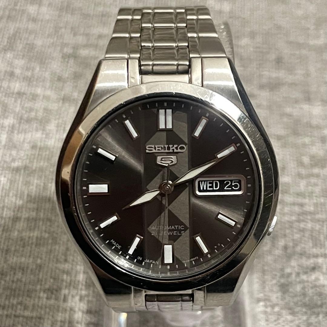 カ*ン様 SEIKO 自動巻き腕時計 セイコー5 裏スケルトン 7S26-03E