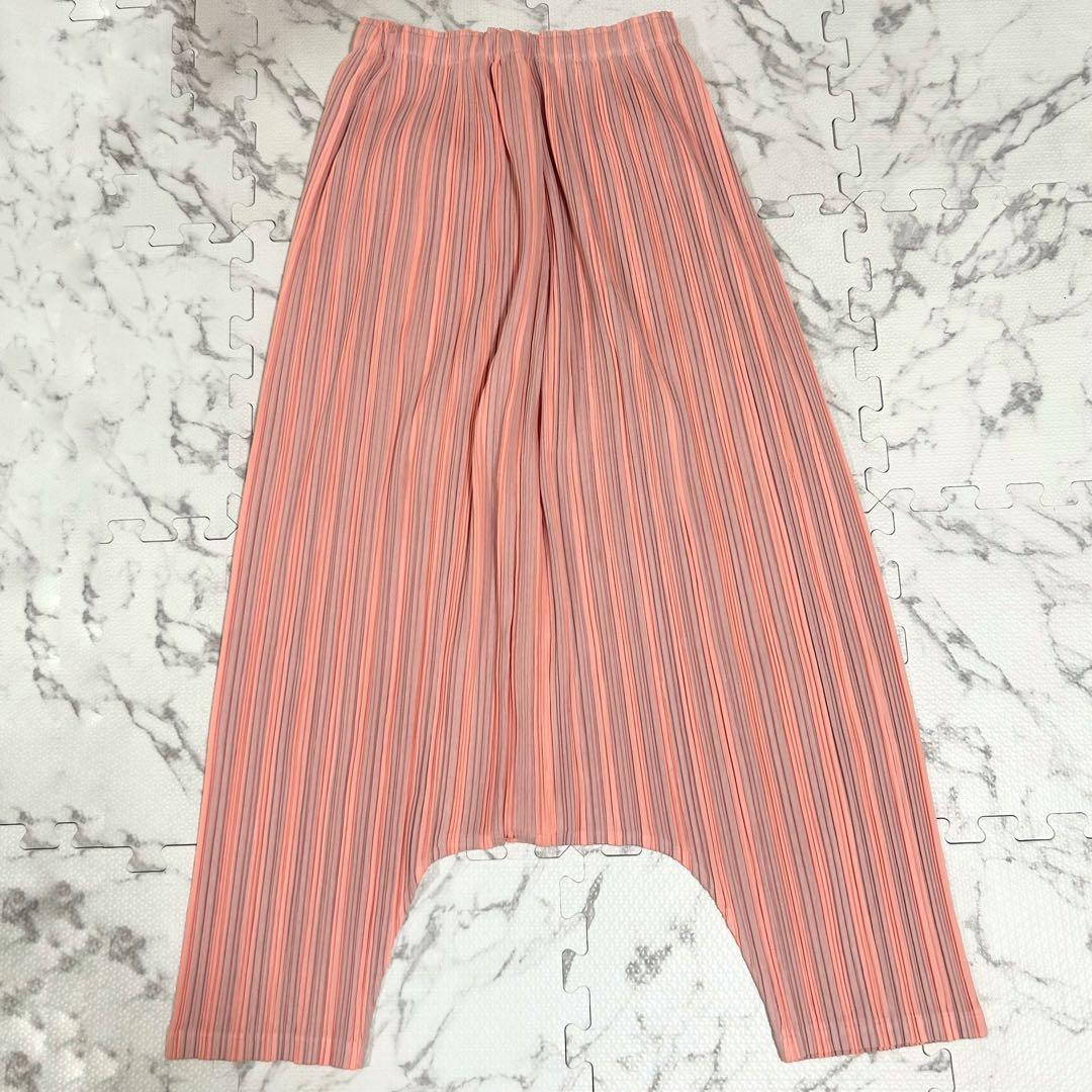 希少✨ プリーツプリーズ サルエルパンツ ピンク 異素材 サイズ3