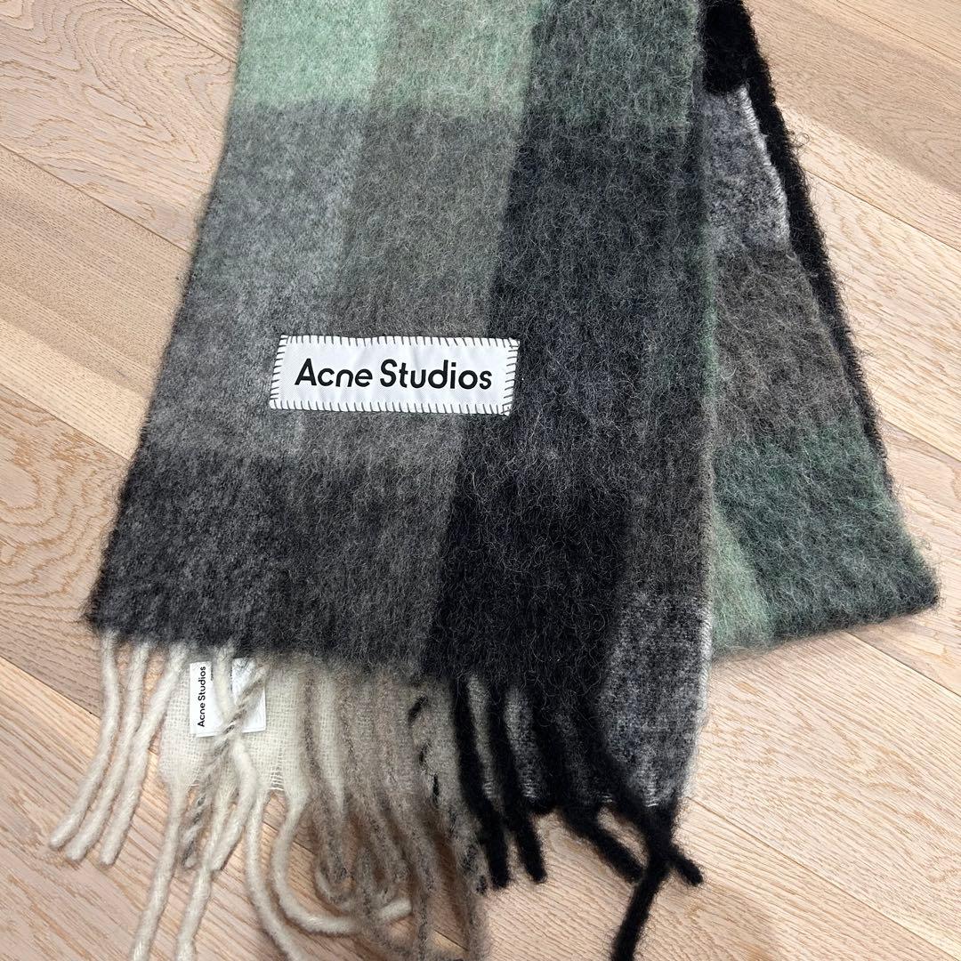AcneStudios モヘアチェックスカーフ