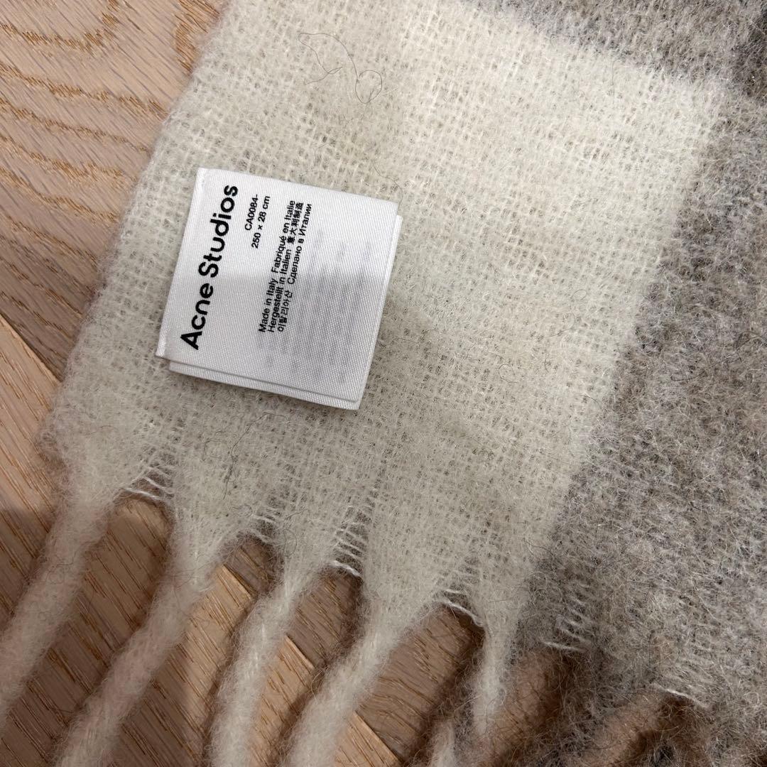 AcneStudios モヘアチェックスカーフ